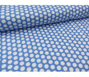 Baumwolle Fresh Dots - rauchblau